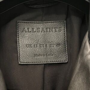 AllSaints Black Leather Jacket - Women's